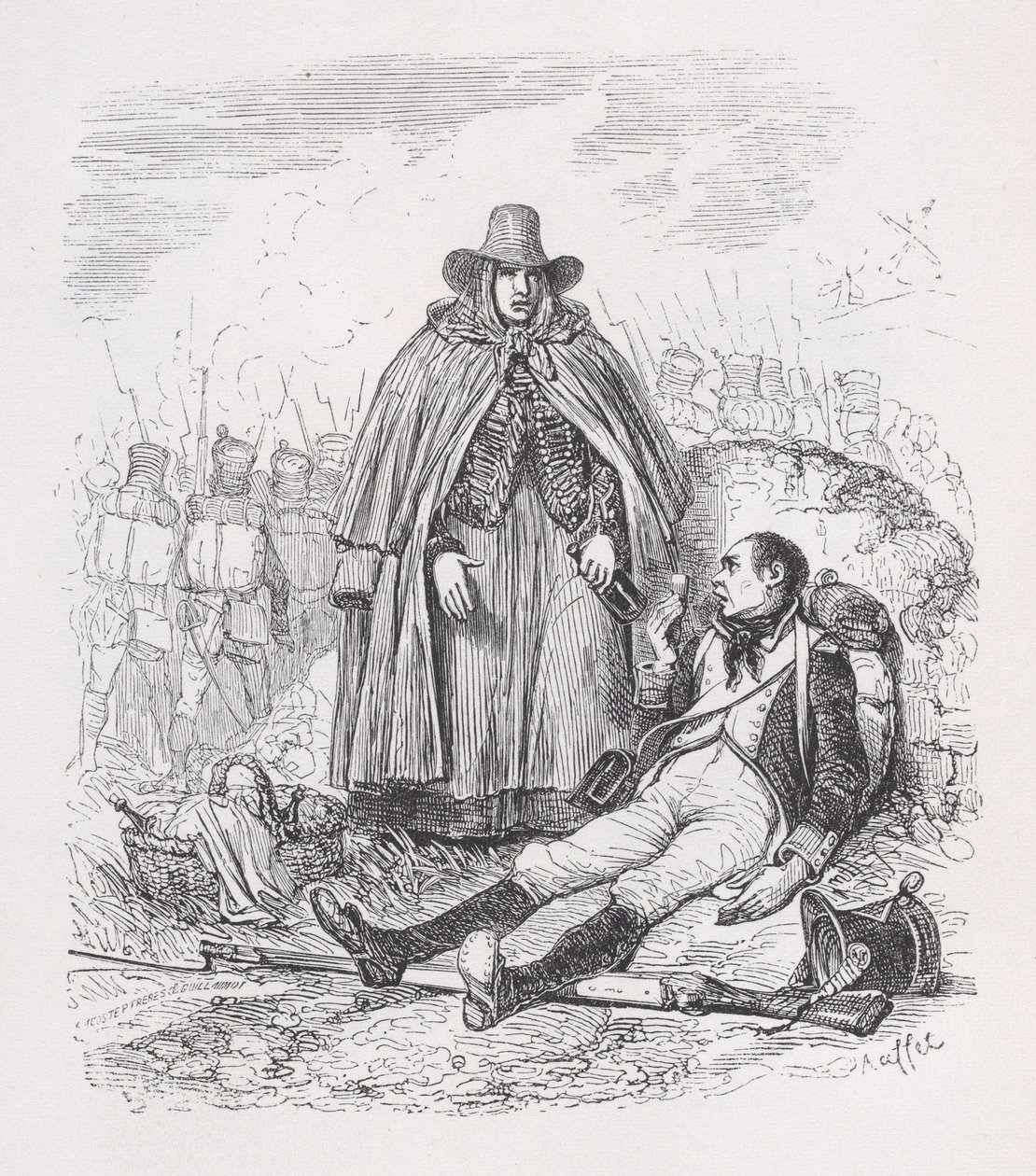 Vivandière z The Complete Works of Béranger, 1836. od Auguste Raffet