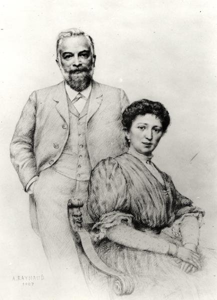 Adolphe Giraudon (1849-1929) a jeho manželka Claire, 1907 od Auguste Raynaud
