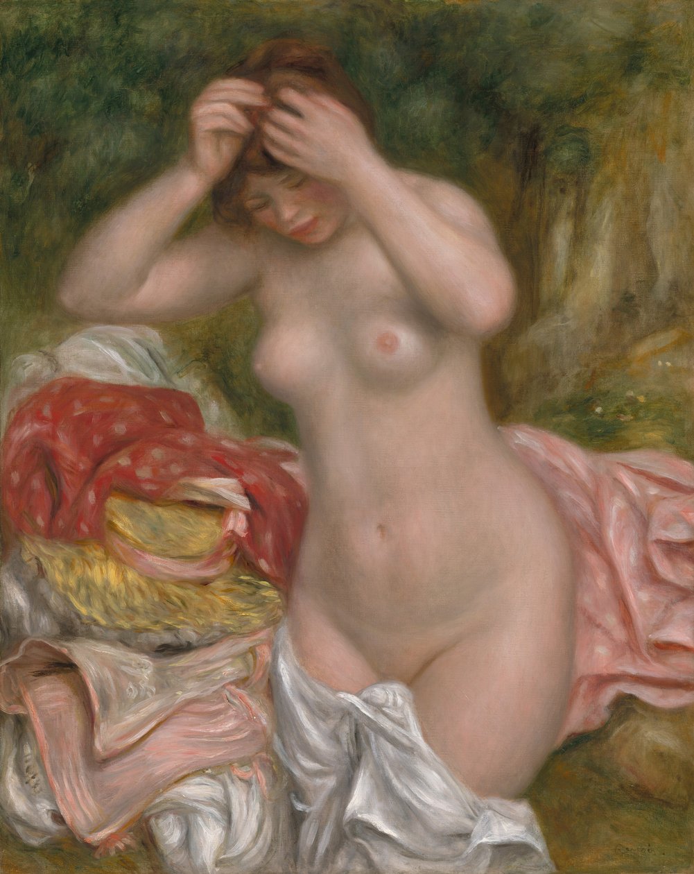 Bather Uspořádání Vlasy od Auguste Renoir