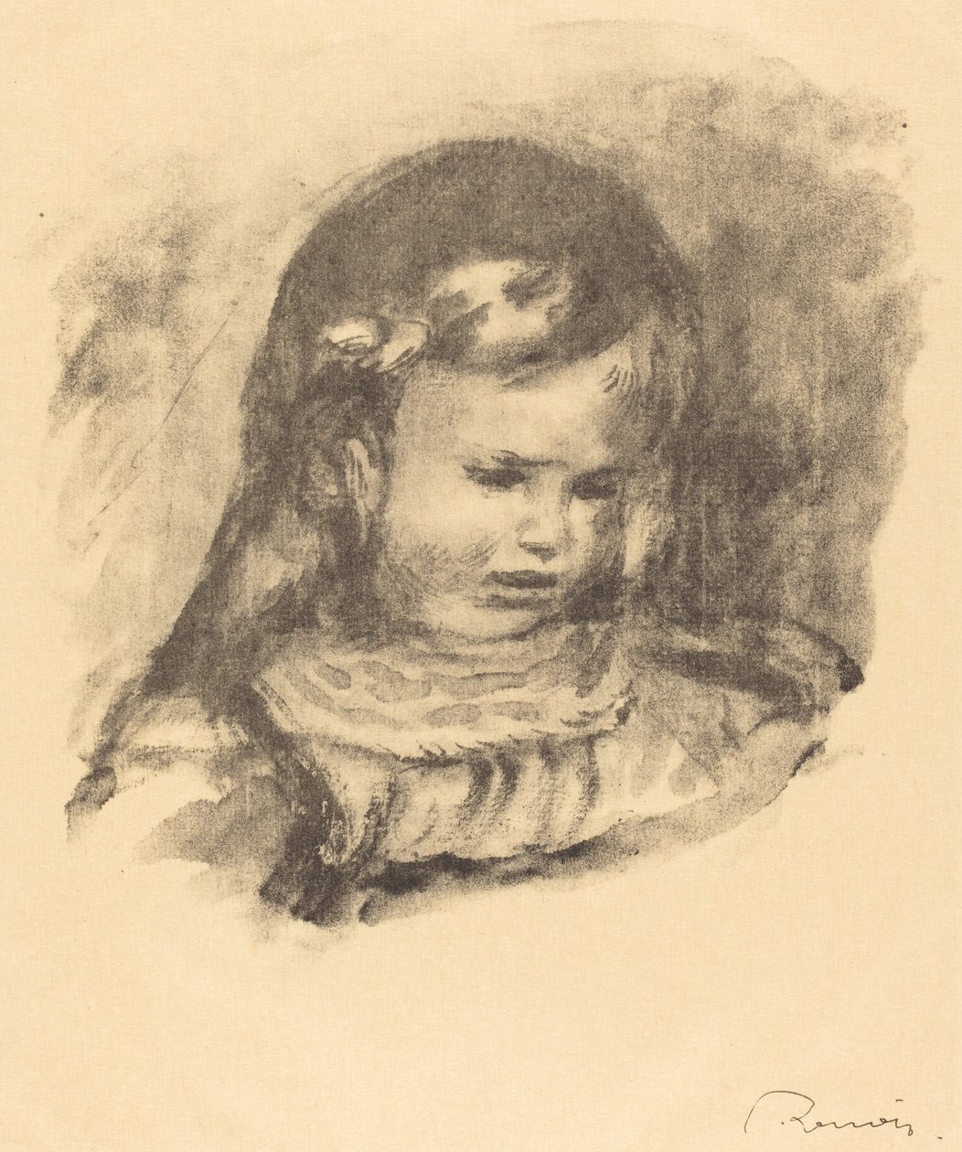 Claude Renoir, skloněná hlava od Auguste Renoir
