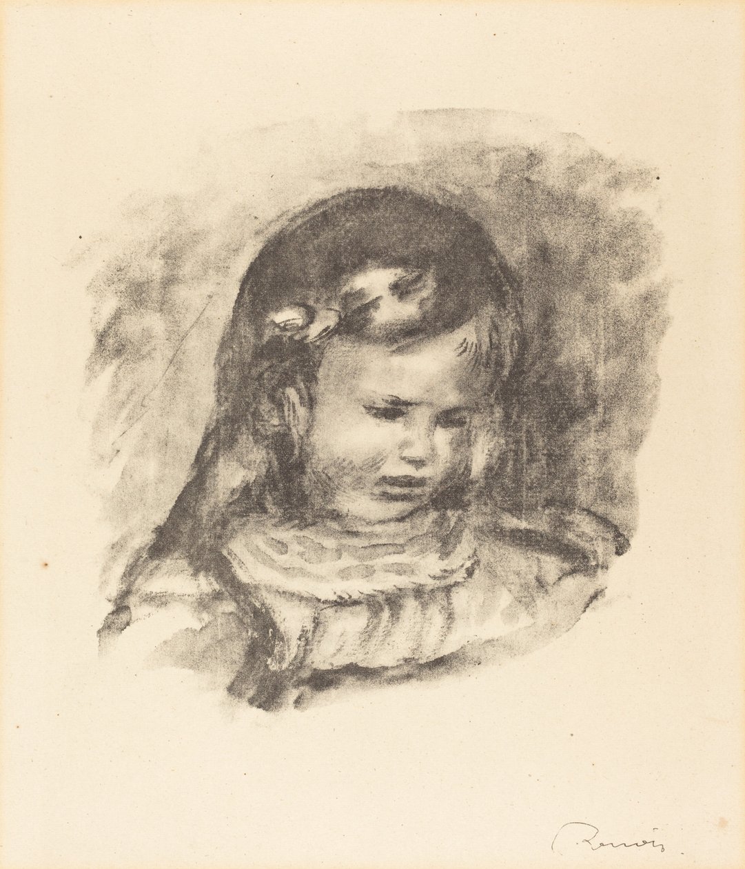 Claude Renoir se sklopenou hlavou od Auguste Renoir