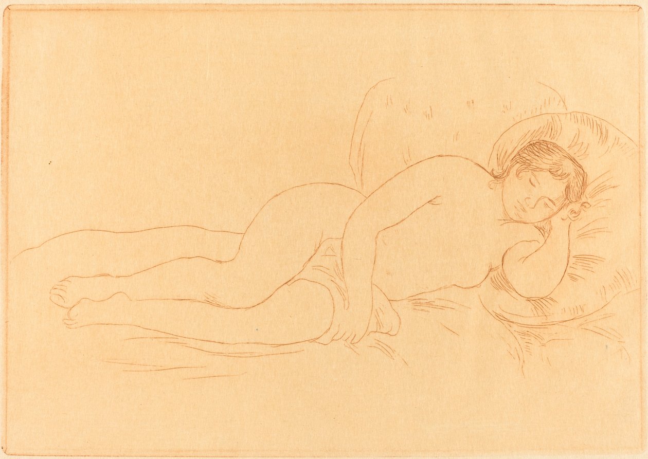 Ležící ženský akt (Femme nue couchee) od Auguste Renoir
