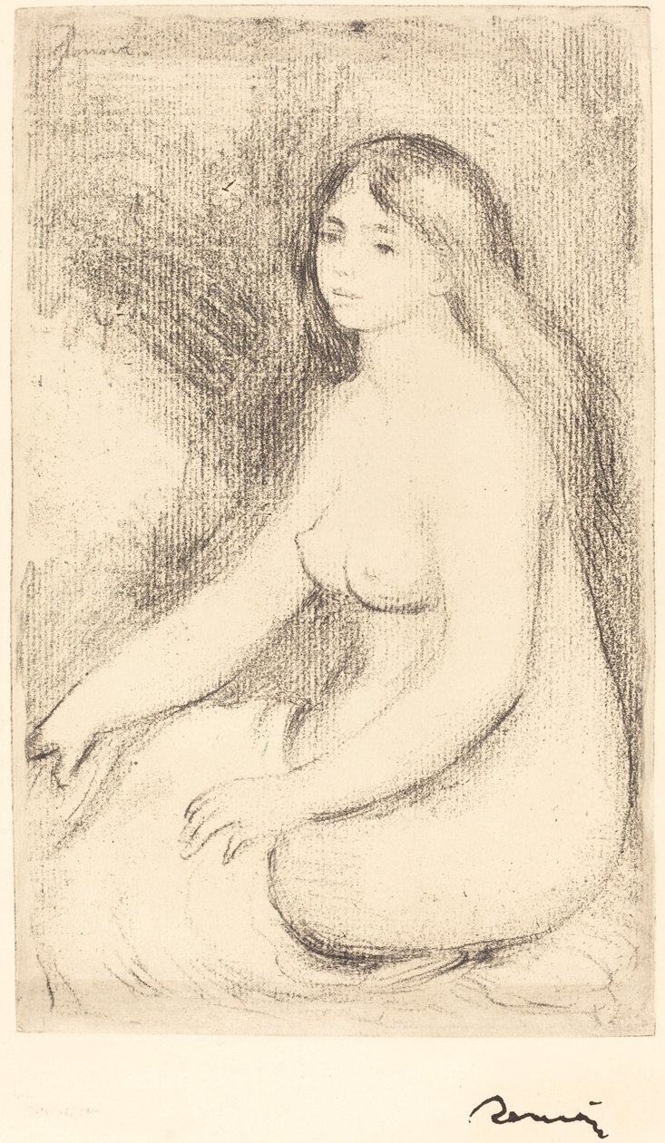 Sedící koupající (Baigneuse assisse) od Auguste Renoir