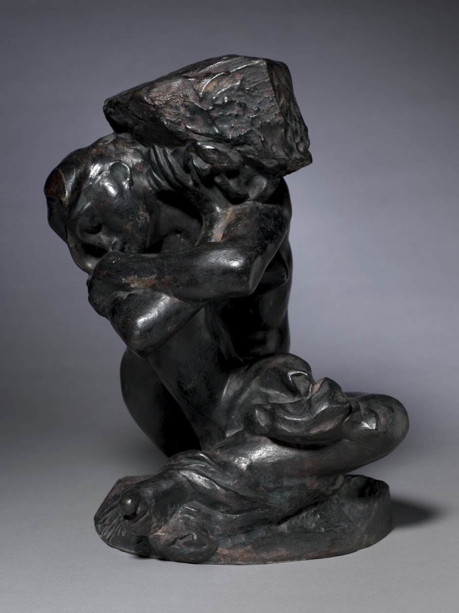Padlá karyatida nesoucí svůj kámen od Auguste Rodin