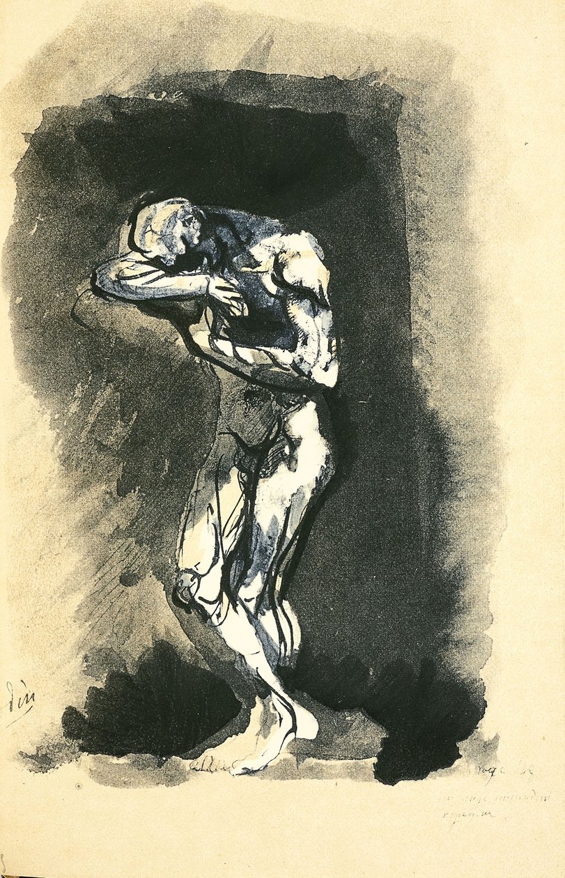 Ilustrace pro Les Fleurs du Mal Květiny zla od Charlese Baudelaira, 1887-1888. od Auguste Rodin