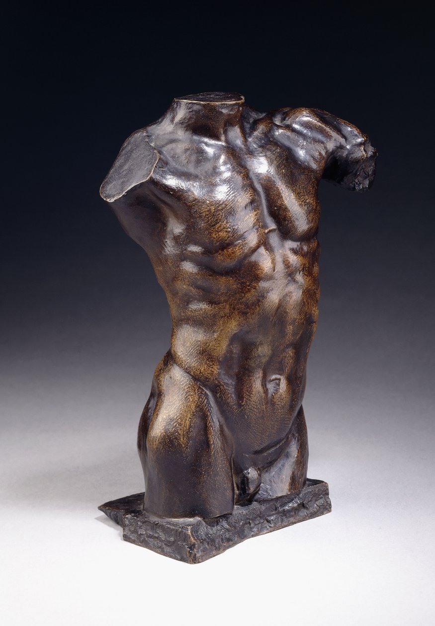 Mužské torzo - nový model, kolem roku 1885 od Auguste Rodin