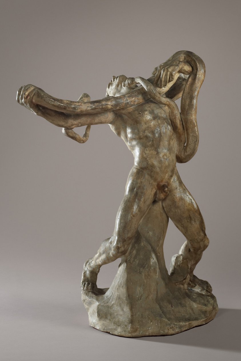 Muž s hadem, kolem roku 1886 od Auguste Rodin