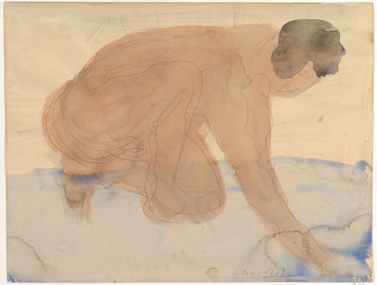 Nahá postava na všech čtyřech (kat) od Auguste Rodin