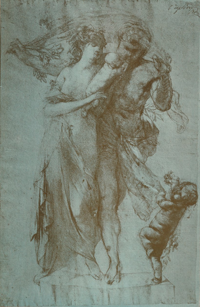 Kresba tužkou od Augusta Rodina, c1860-1906, 1906-7 od Auguste Rodin