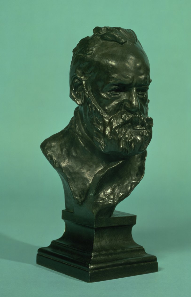 Portrét hlavy Victora Huga (1802-85) (bronz) od Auguste Rodin