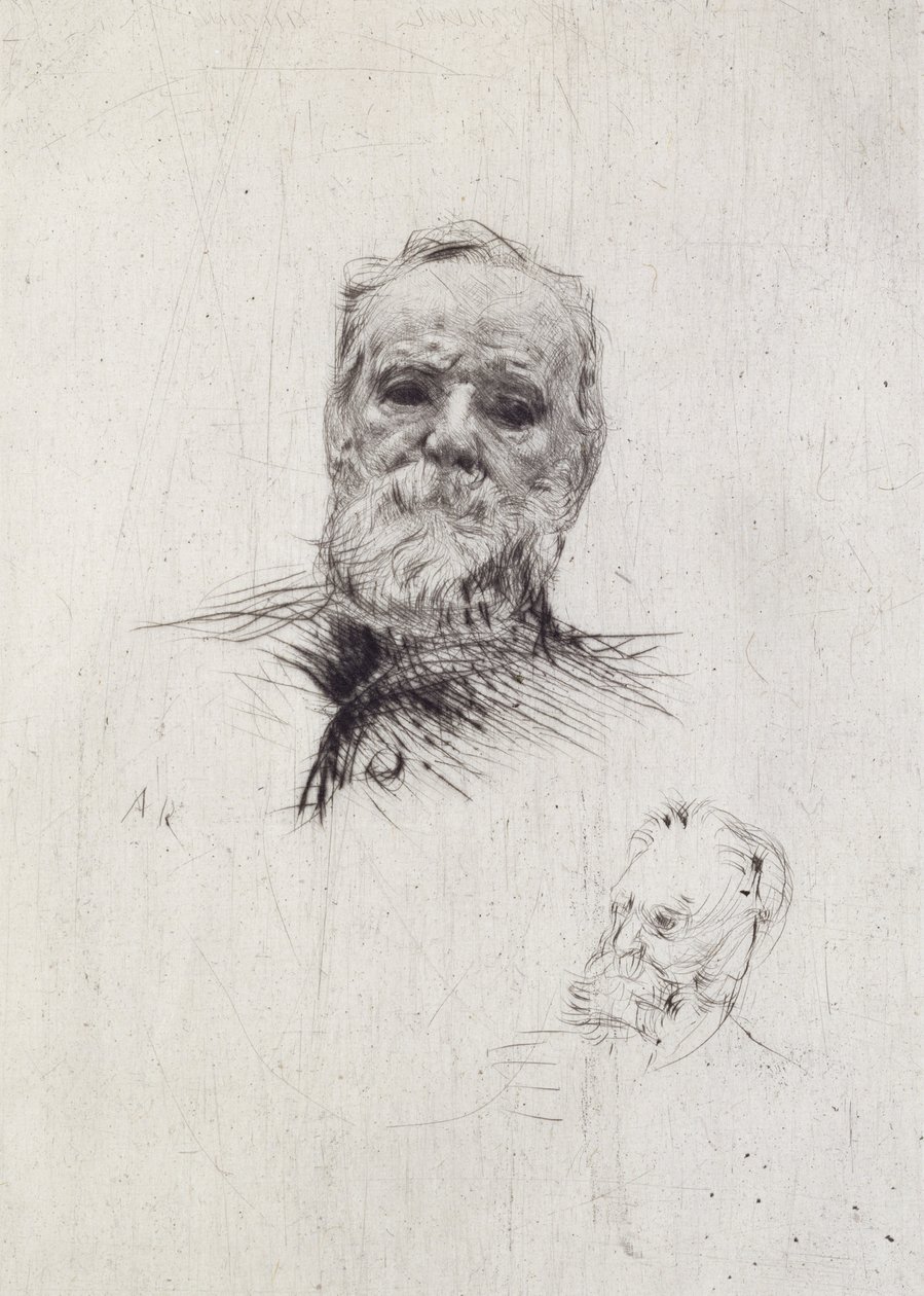 Portrét Victora Huga (1802-85) (litho) od Auguste Rodin