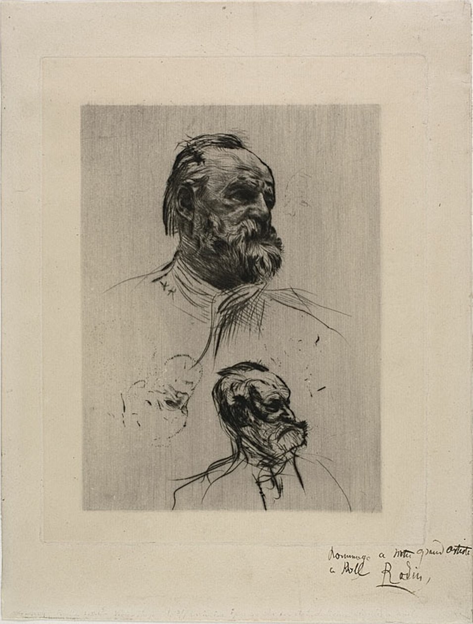 Portrét Victora Huga, tříčtvrteční pohled od Auguste Rodin