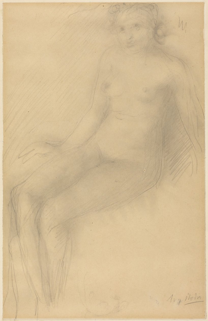 Sedící ženský akt od Auguste Rodin