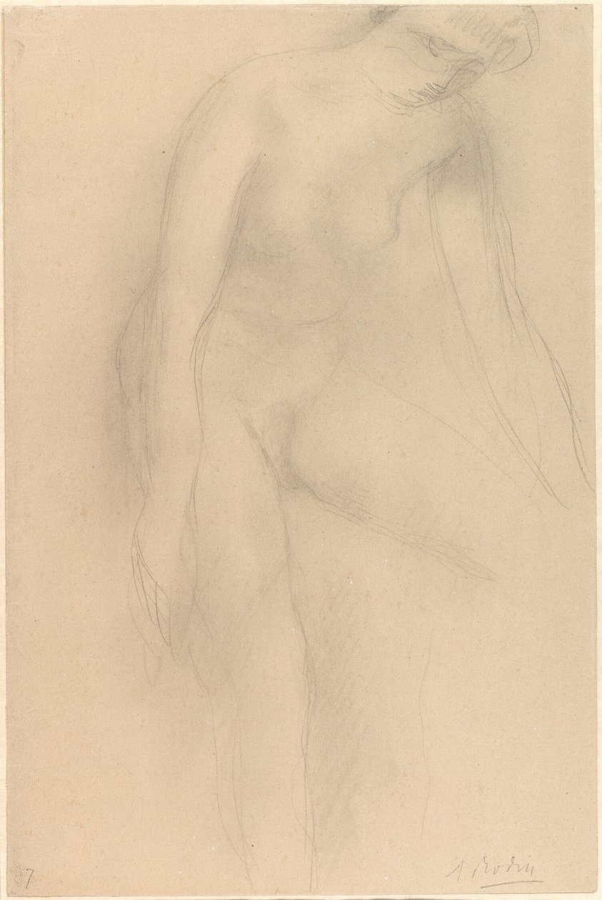 Stojící ženský akt, předkloněný dopředu od Auguste Rodin