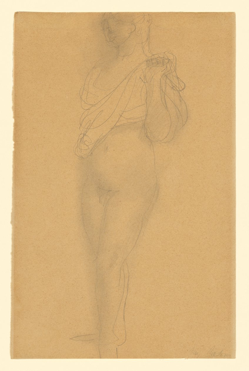 Studie eines Aktes mit Draperie od Auguste Rodin