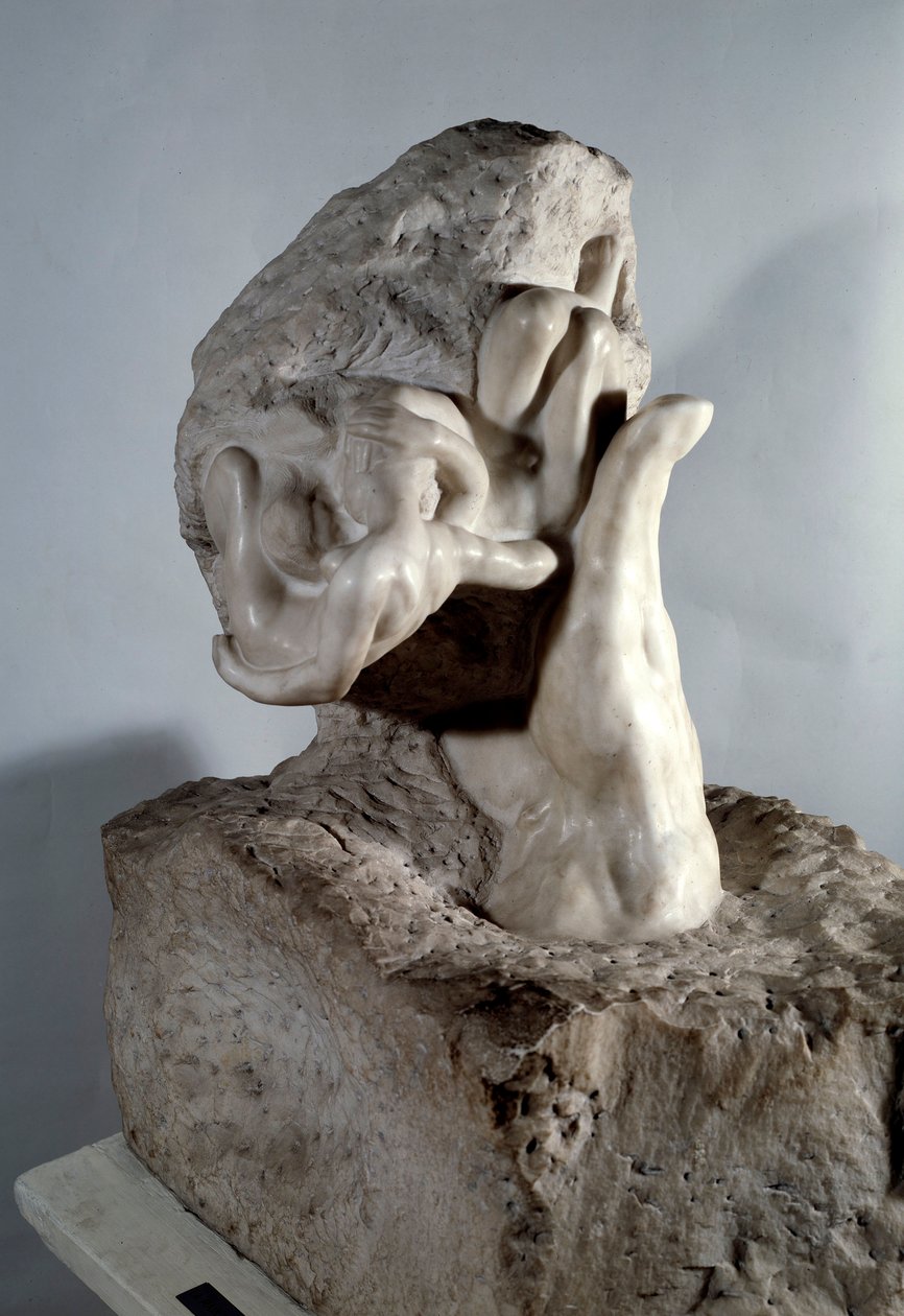 The Hand of God Mramorová socha od Augusta Rodina (1840-1917) Paříž 20. století, Musee Rodin od Auguste Rodin