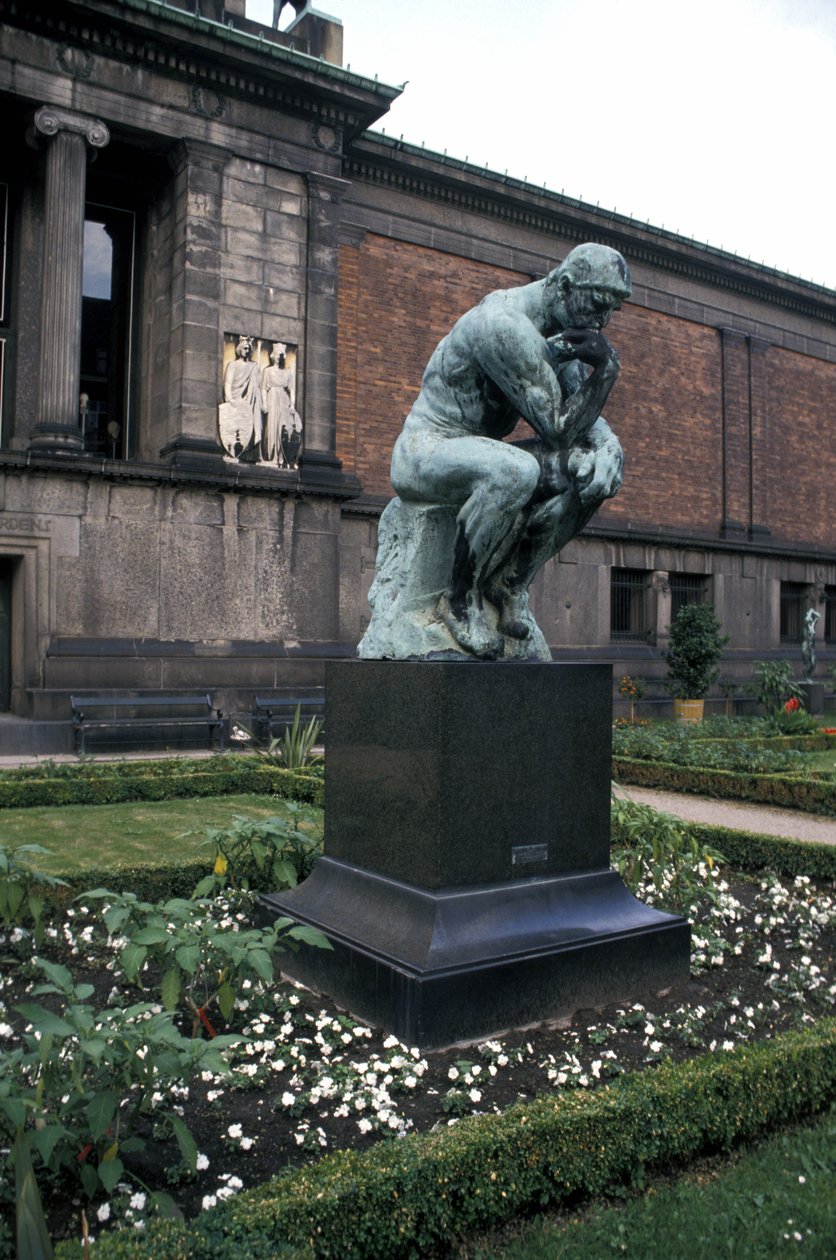Socha Myslitel od Rodin, Ny Carlsberg Glyptotek, Kodaň, Dánsko, Evropa od Auguste Rodin