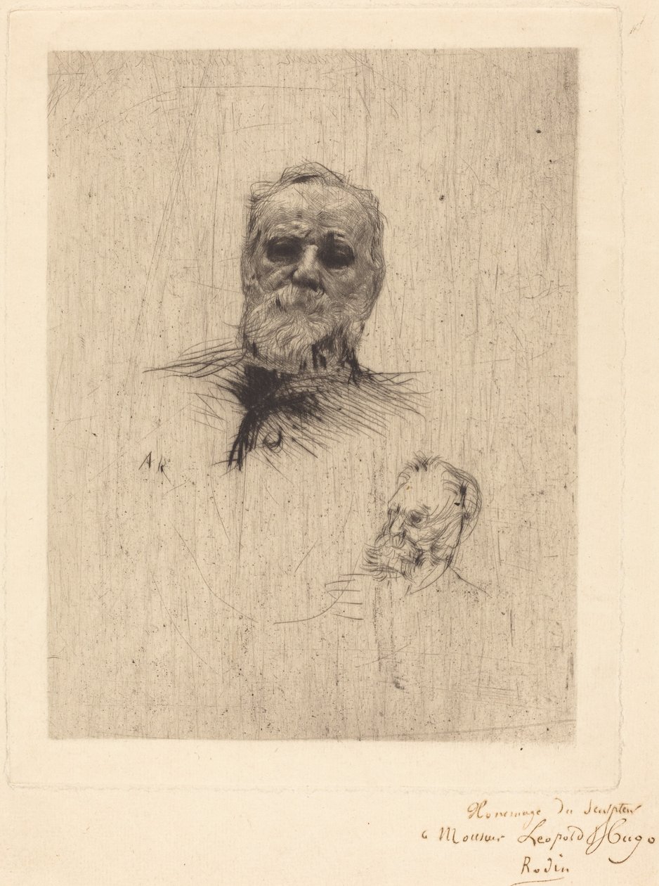 Victor Hugo, DeFace, 1886. od Auguste Rodin