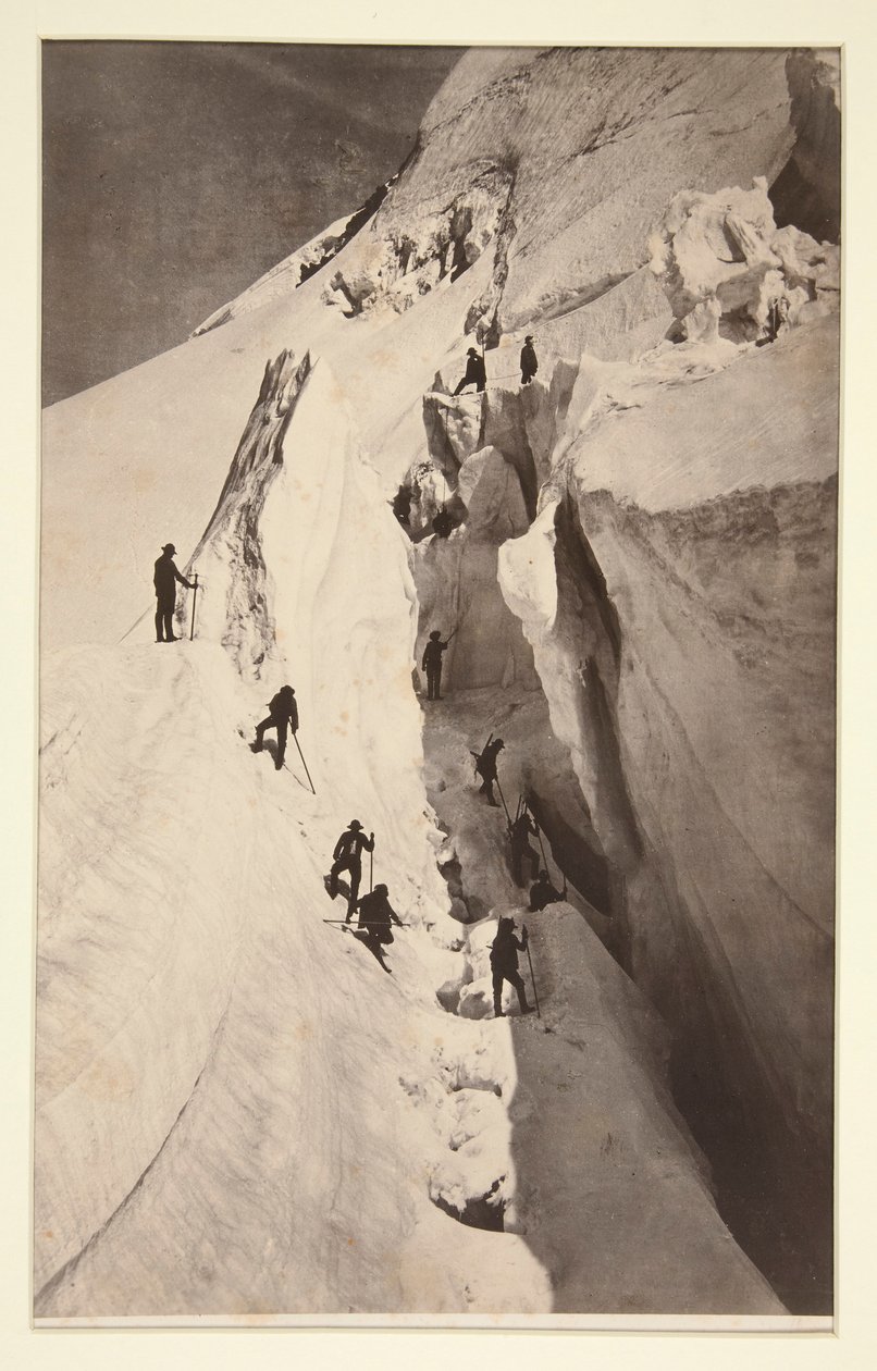 Mont Blanc, The Crevasse od Auguste Rosalie Bisson