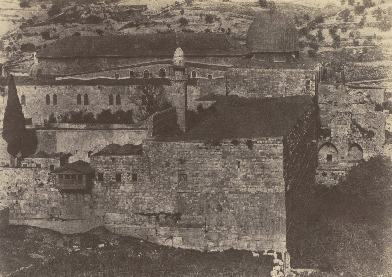 Jeruzalém. Ohrada chrámu. Mešita El-Aksa, jihozápadní roh od Auguste Salzmann