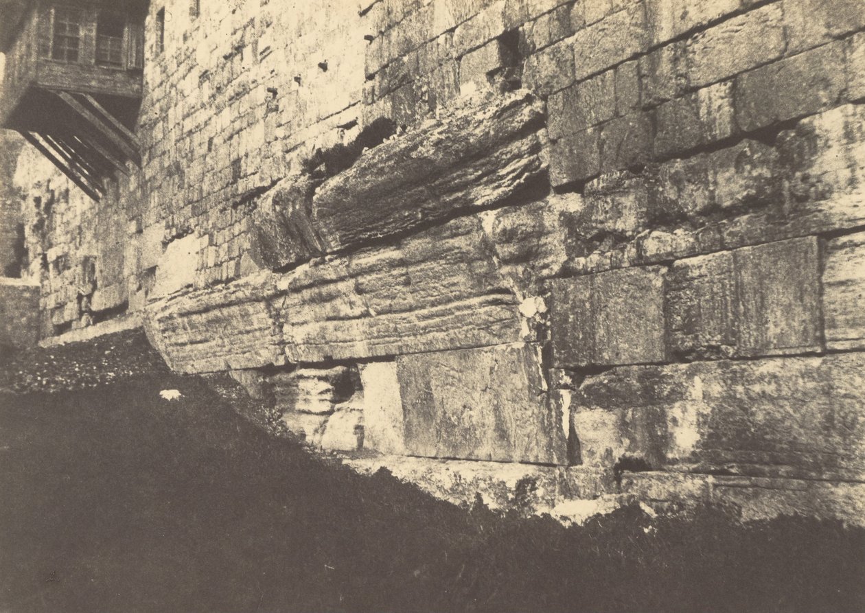 Jeruzalém. Ohrada chrámu. Oblouk mostu Šalamounových ostrovů, který spojoval Morii se Sionem od Auguste Salzmann