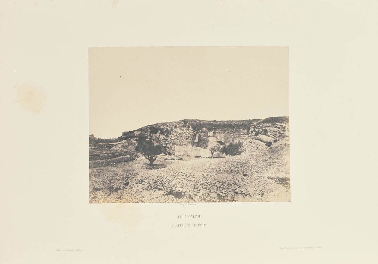 Jeruzalém. Jeremiášova jeskyně od Auguste Salzmann