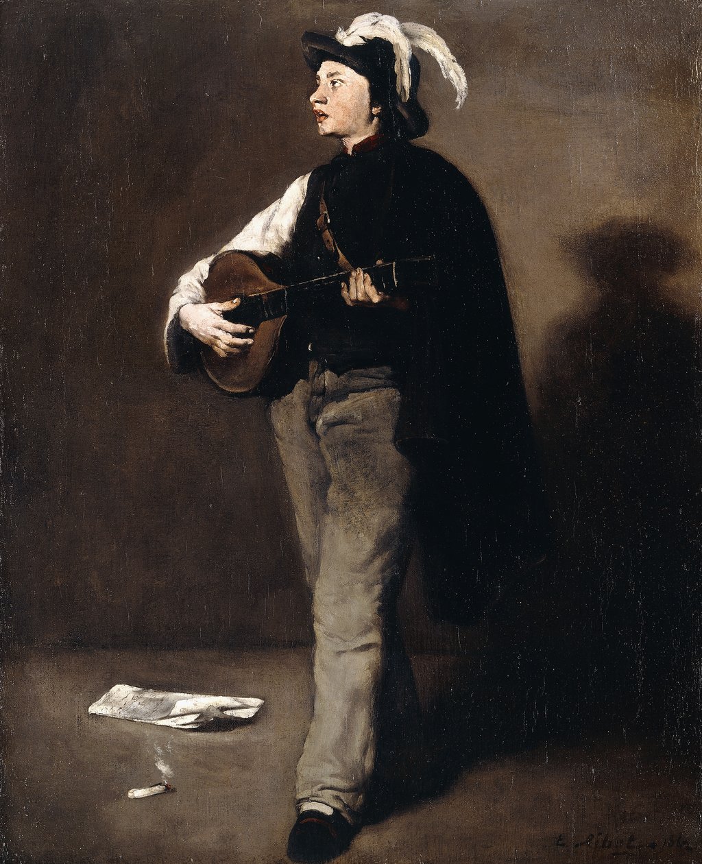 Hráč na mandolínu, 1862 od Auguste Theodule Ribot