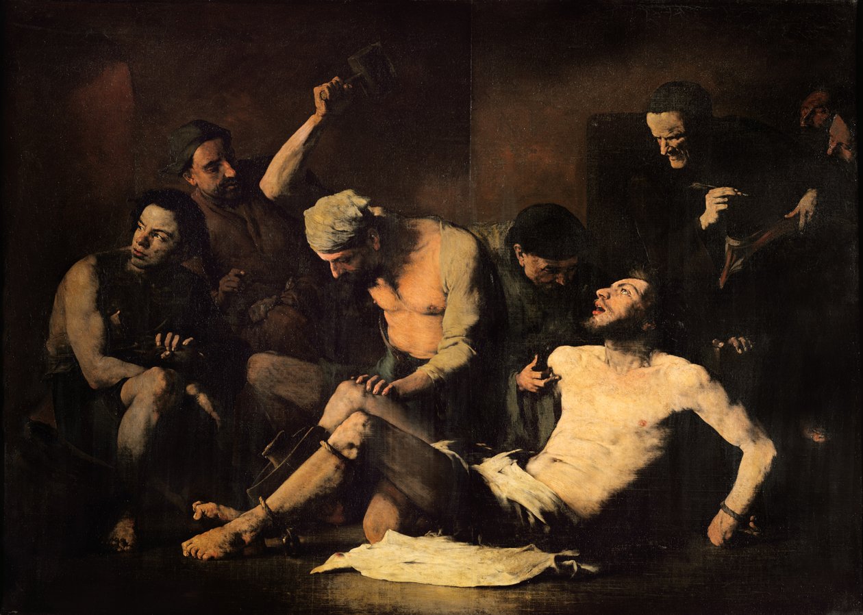 Mučení Alonsa Cana (1601-67) kolem roku 1867 od Auguste Theodule Ribot