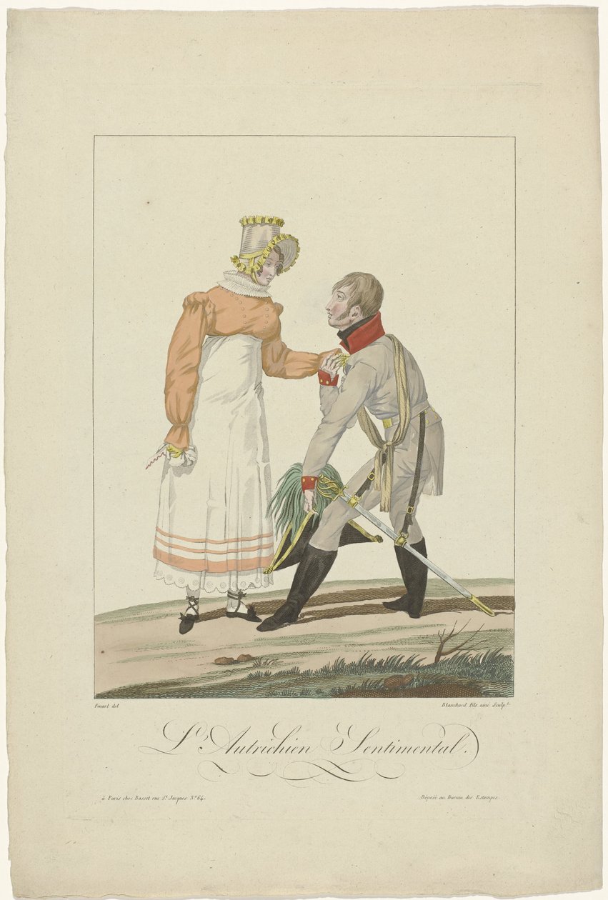 Spojenci v Paříži v roce 1815: Rakouský sentiment od Auguste Thomas Marie Blanchard