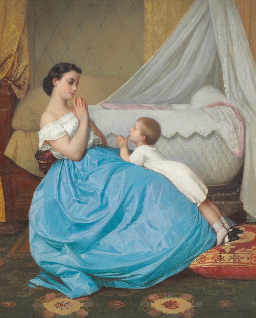 Modlitba před spaním, 1858 od Auguste Toulmouche