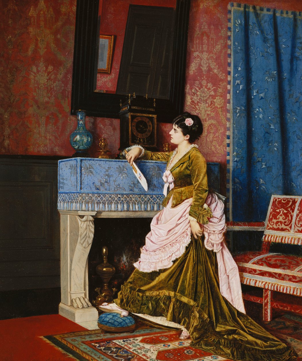 A Moments Reflection, 1875 od Auguste Toulmouche