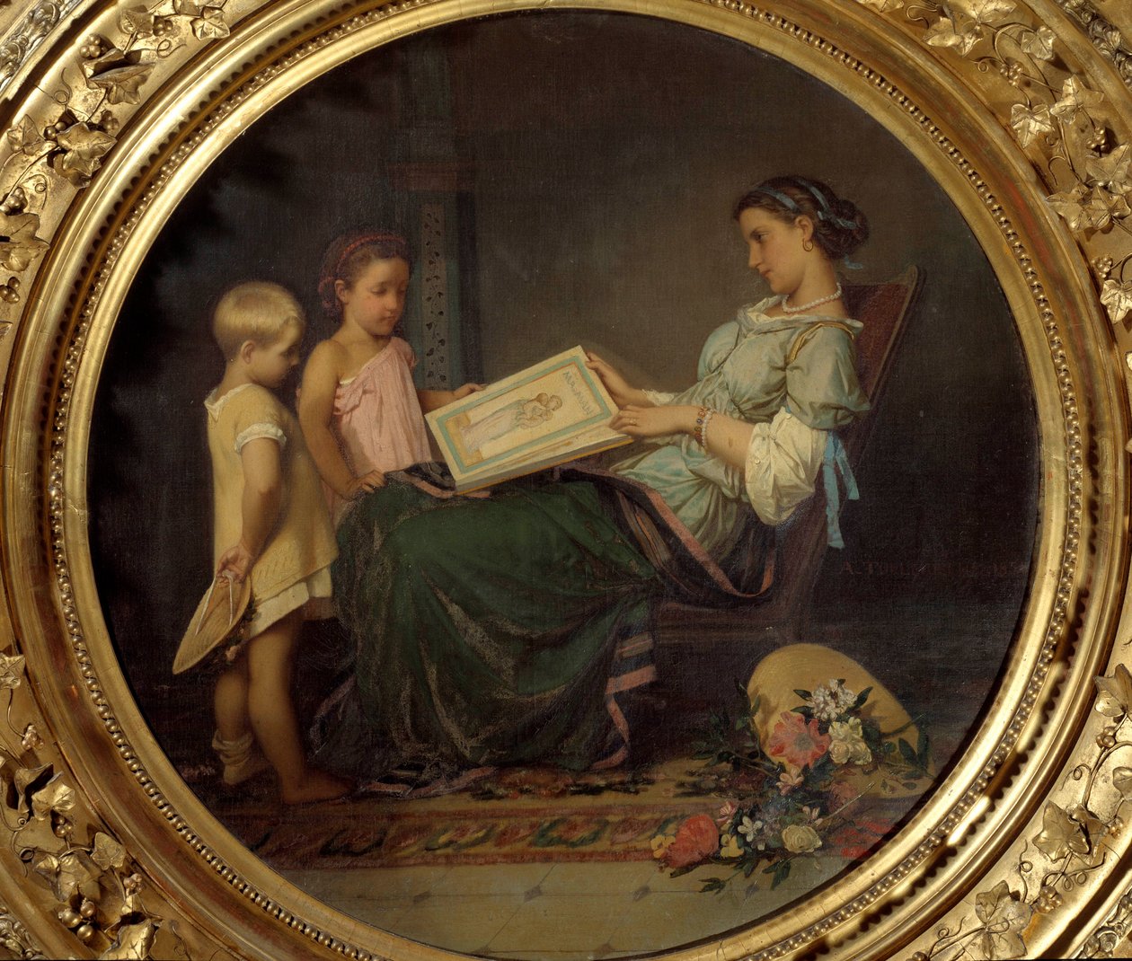 Lekce čtení Malba Auguste Toulmouche (1829-1890) 1854 Paříž, Musée d