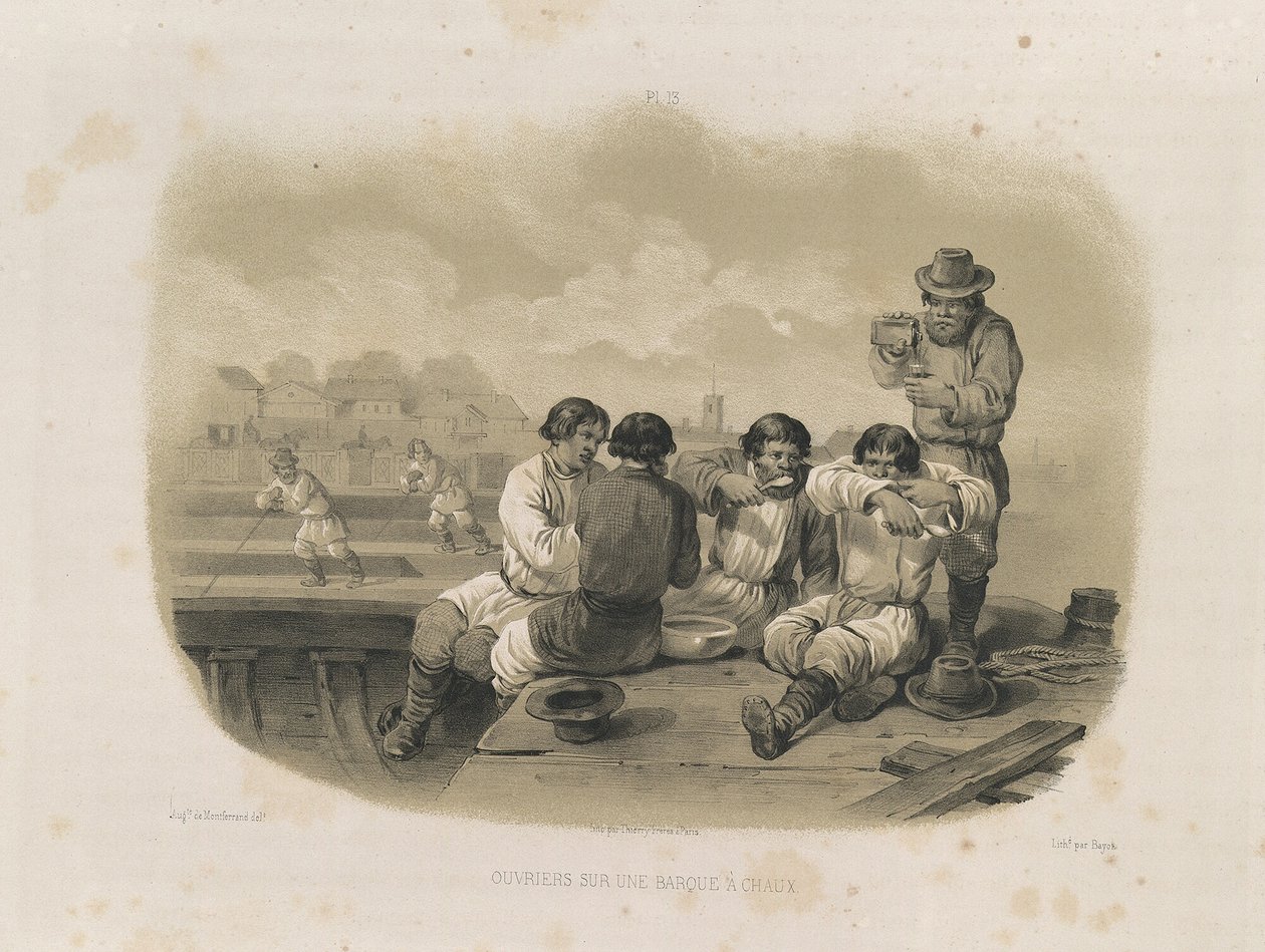 Stavitelé na lodi Z: Stavba katedrály svatého Izáka, 1845 od Auguste de Montferrand