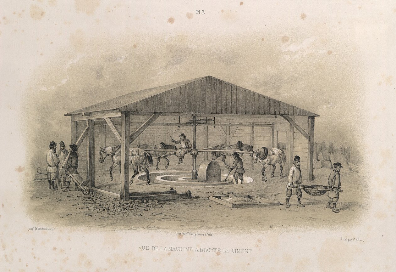 Výroba cementu Od: Stavba katedrály svatého Izáka, 1845 od Auguste de Montferrand