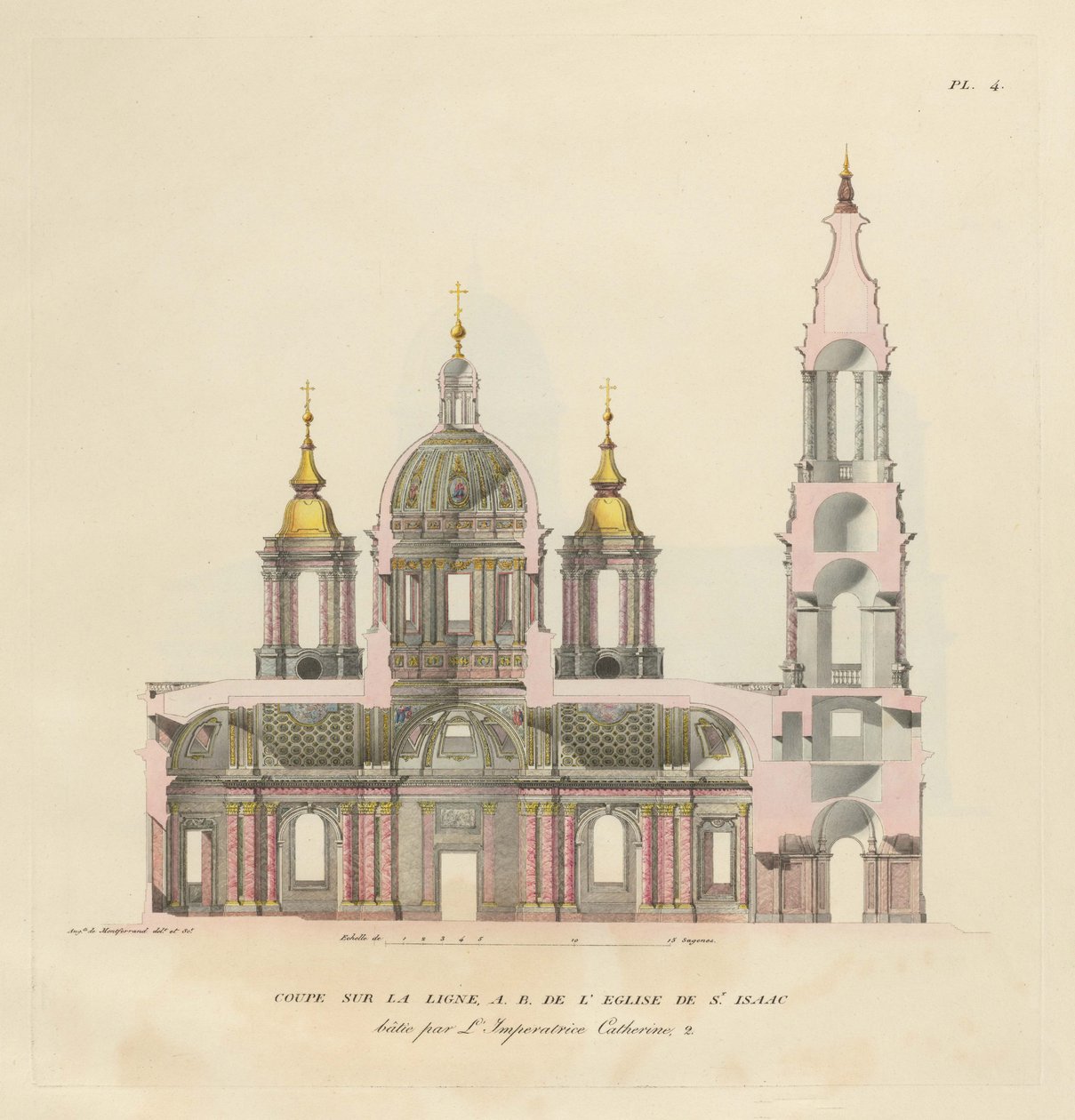 Katedrála svatého Izáka, 1820 od Auguste de Montferrand