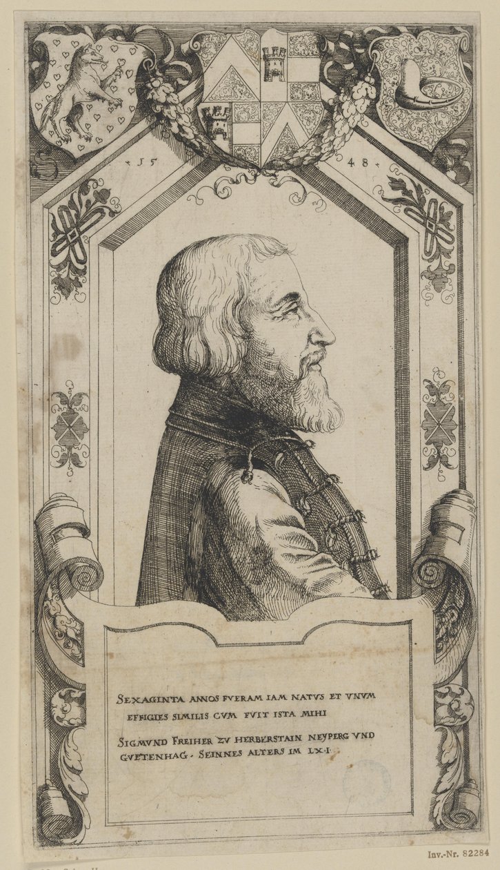 Portrét Žigy Herbersteina od Augustin Hirschvogel