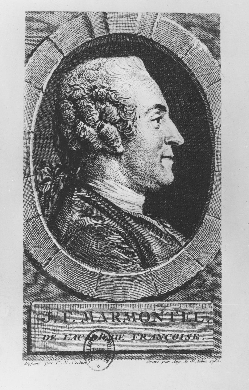 Portrét Jean François Marmontel, 1765 od Augustin de Saint Aubin