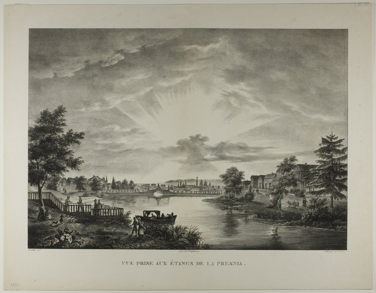 Pohled převzatý z Pools of the Presnia od Augustin François Lemaitre