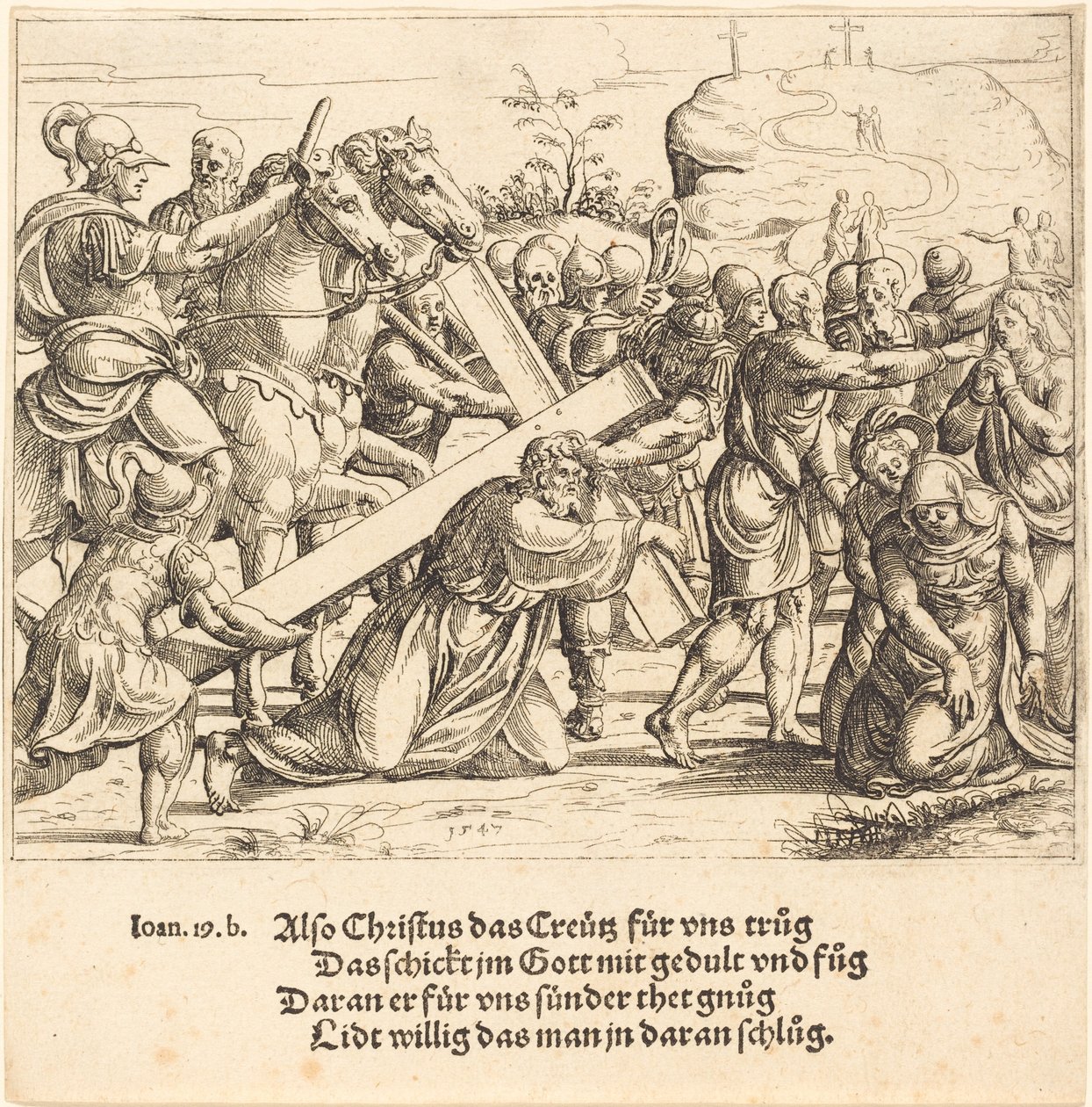 Kristus nesoucí kříž, 1547. od Augustin Hirschvogel
