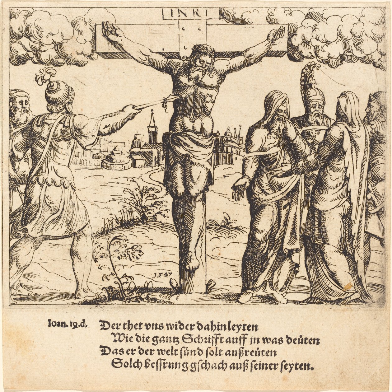 Kristus je probodnut kopím, 1547. od Augustin Hirschvogel