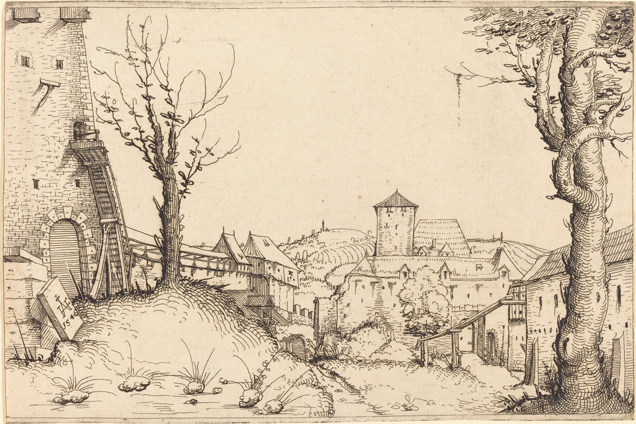 Nádvoří hradu, 1546. od Augustin Hirschvogel