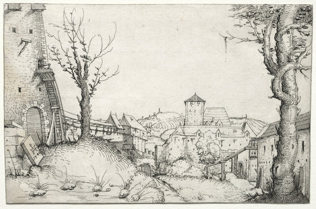 Nádvoří zámku od Augustin Hirschvogel