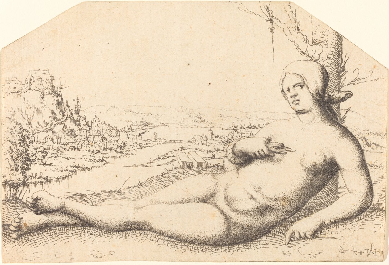 Smrt Kleopatry od Augustin Hirschvogel