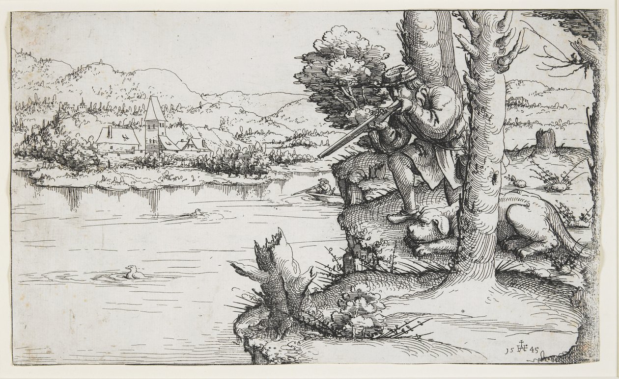 Kachní střelba střelnými zbraněmi, 1545 od Augustin Hirschvogel