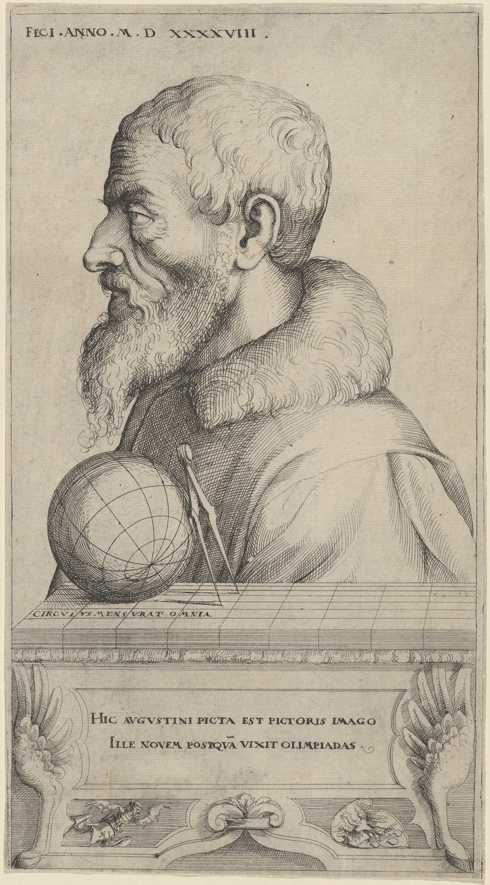 Autoportrét, 1548 od Augustin Hirschvogel