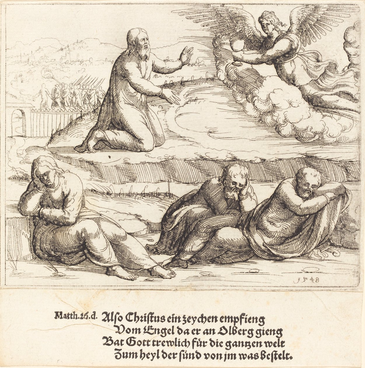 Agónie v zahradě, 1548. od Augustin Hirschvogel