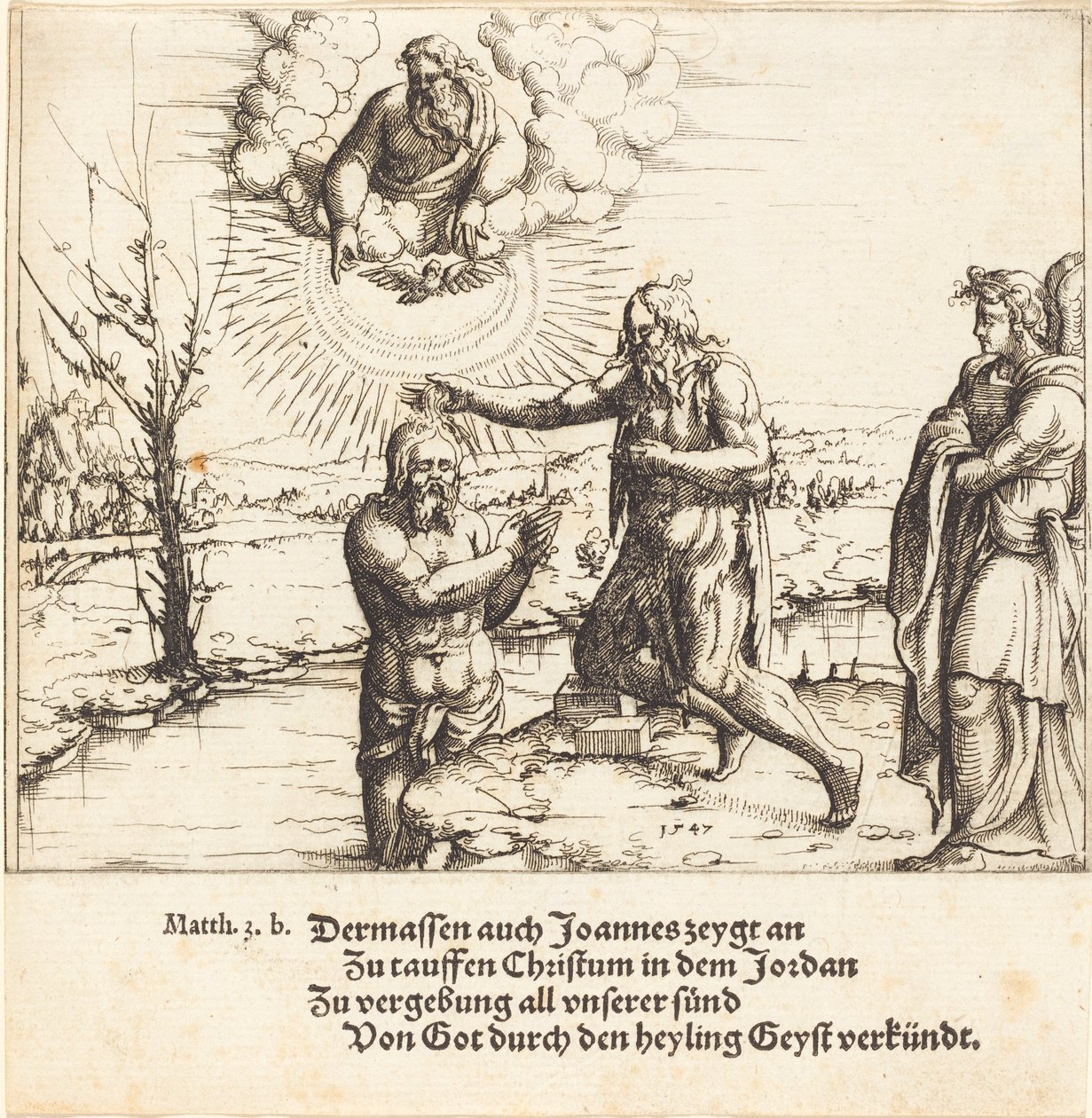 Křest Kristův od Augustin Hirschvogel