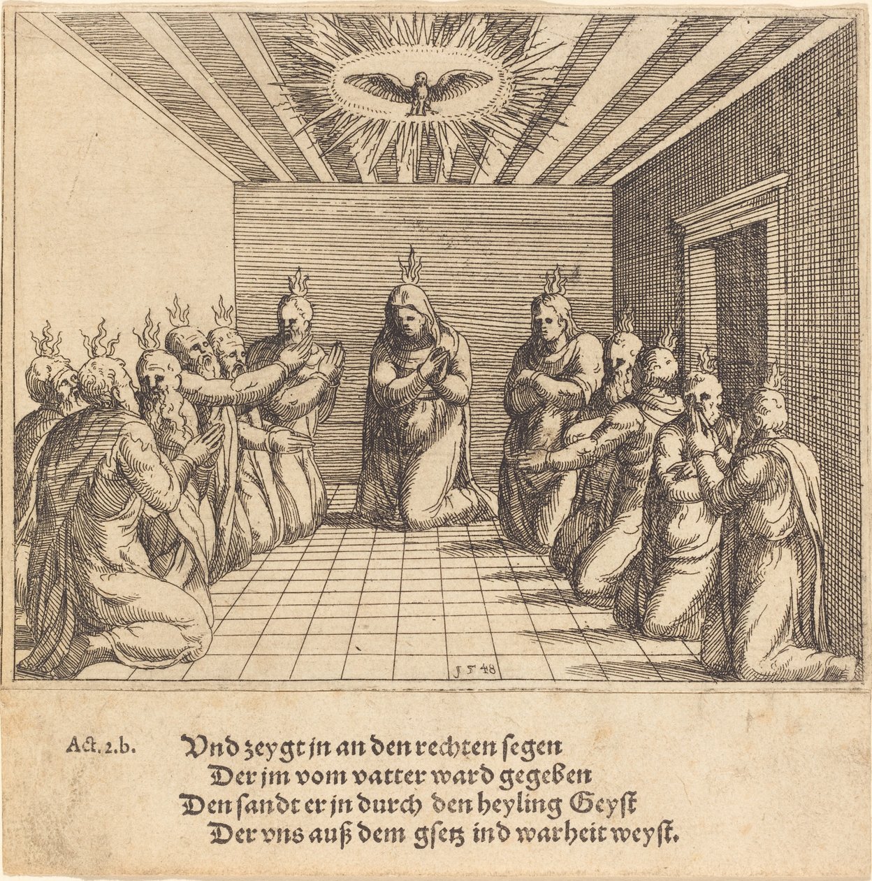 Sestoupení Ducha svatého, 1548. od Augustin Hirschvogel