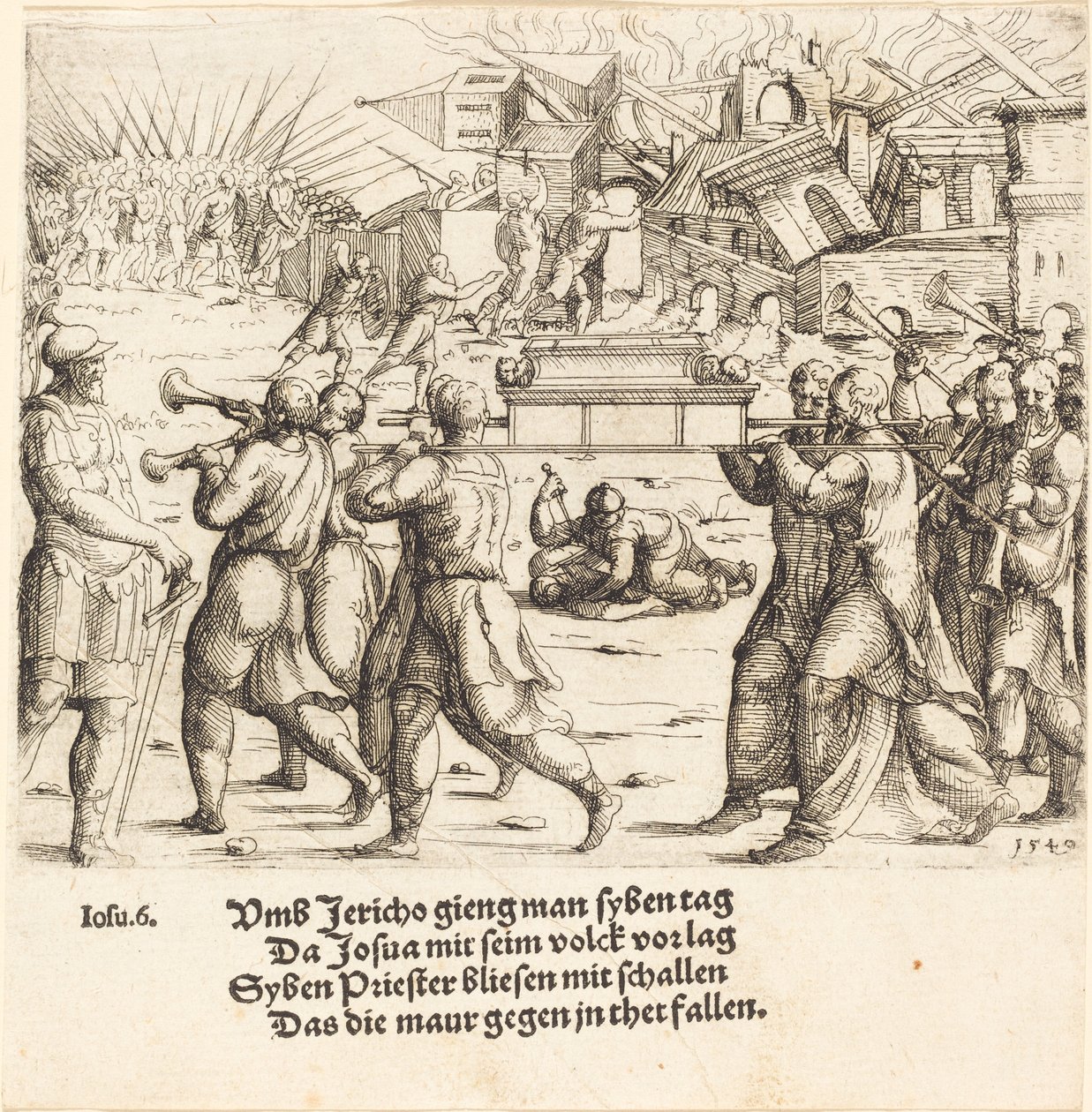 Pád Jericha, 1540. od Augustin Hirschvogel