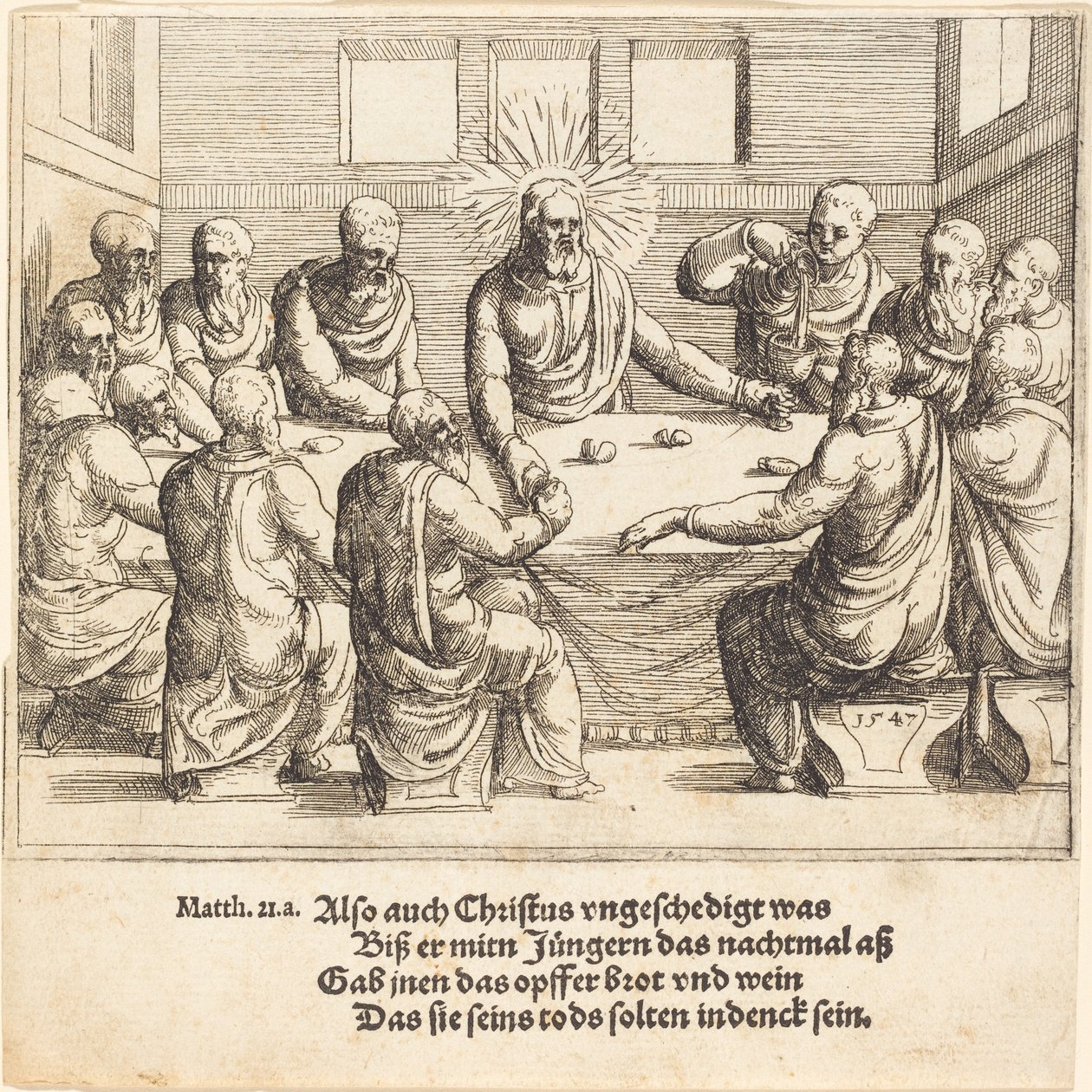 Poslední večeře od Augustin Hirschvogel